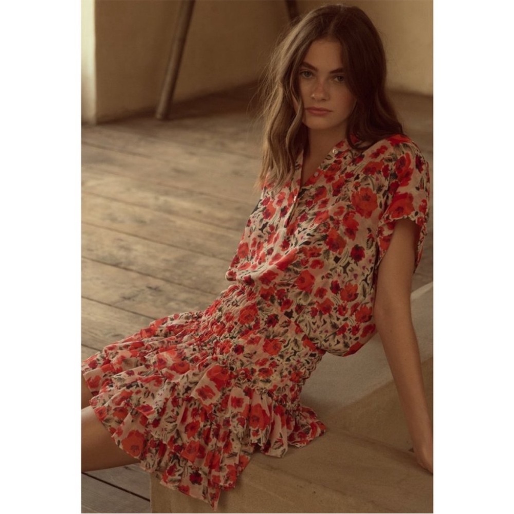 Misa Los Angeles Women’s Eloisa Dress Floral Galentines Valentines Day Size XS